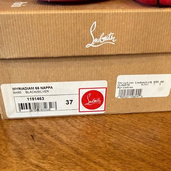 Christian Louboutin Black Heels with Silver Embellishments - Picture 2 of 8